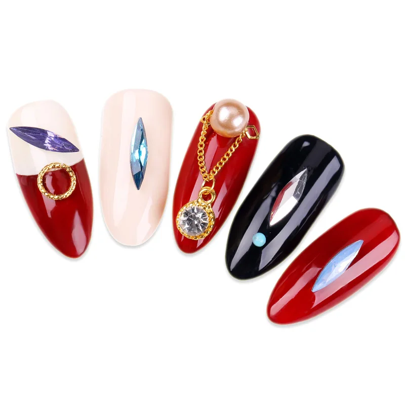 Blueness 1 Wheel Colorful Horse Eye 3D Crystal Nails Art Rhinestones Design Mixed DIY Decorations Studs Manicure | Красота и здоровье