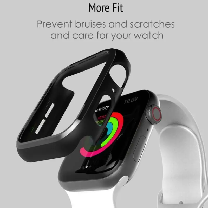 Защитный чехол рамка для Apple Watch band 44 мм 40 iwatch 4 с покрытием Ультратонкий Жесткий