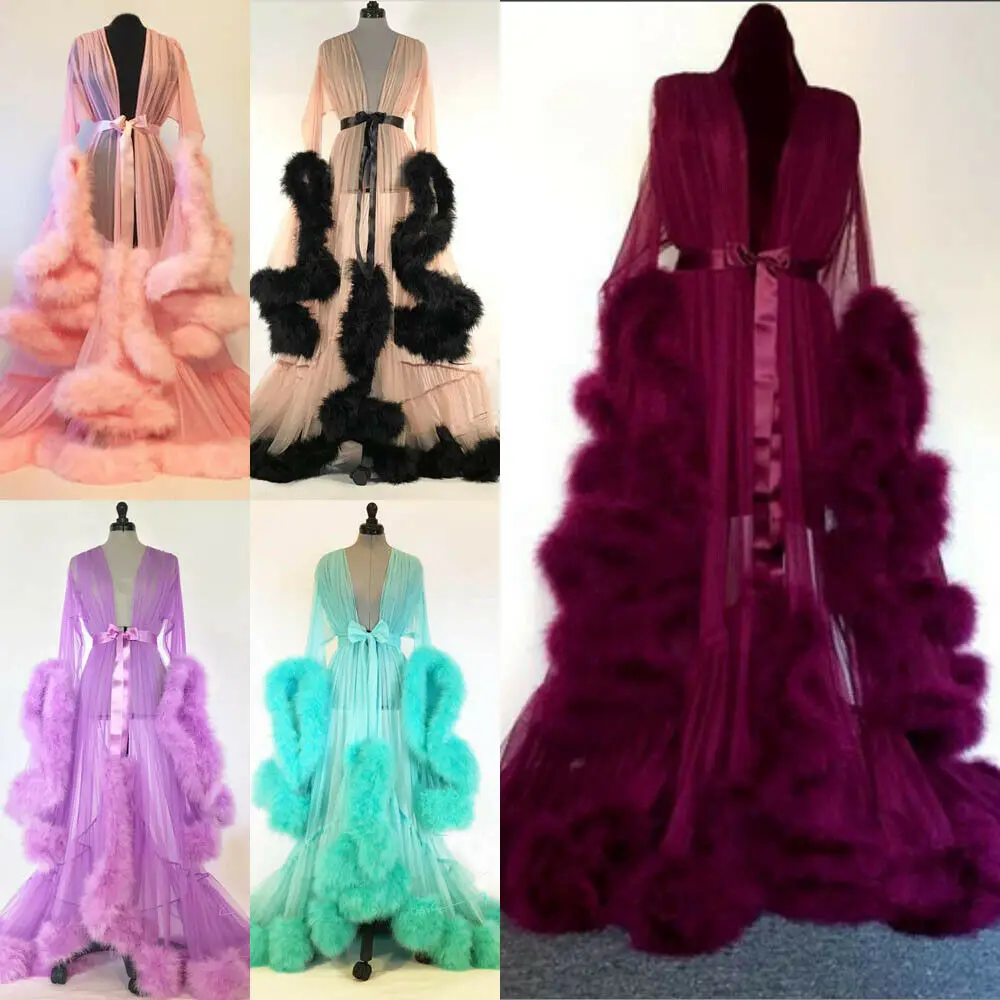 Женское вечернее платье с перьями Thefound Vestido вечерние платья из тюля длинным