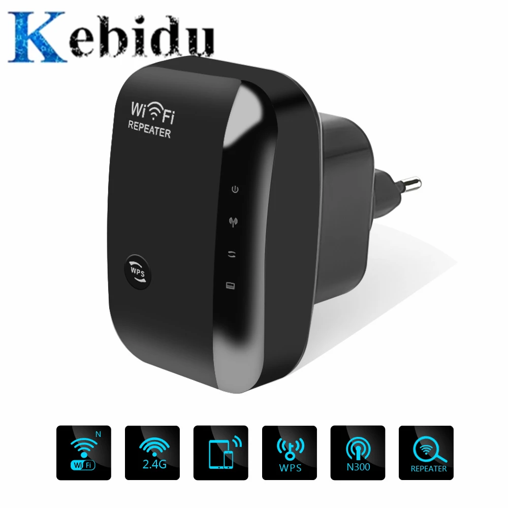 Беспроводной Wi-Fi репитер Kebidu 300 Мбит/с 802.11n/b/g сеть роутеры усилитель сигнала