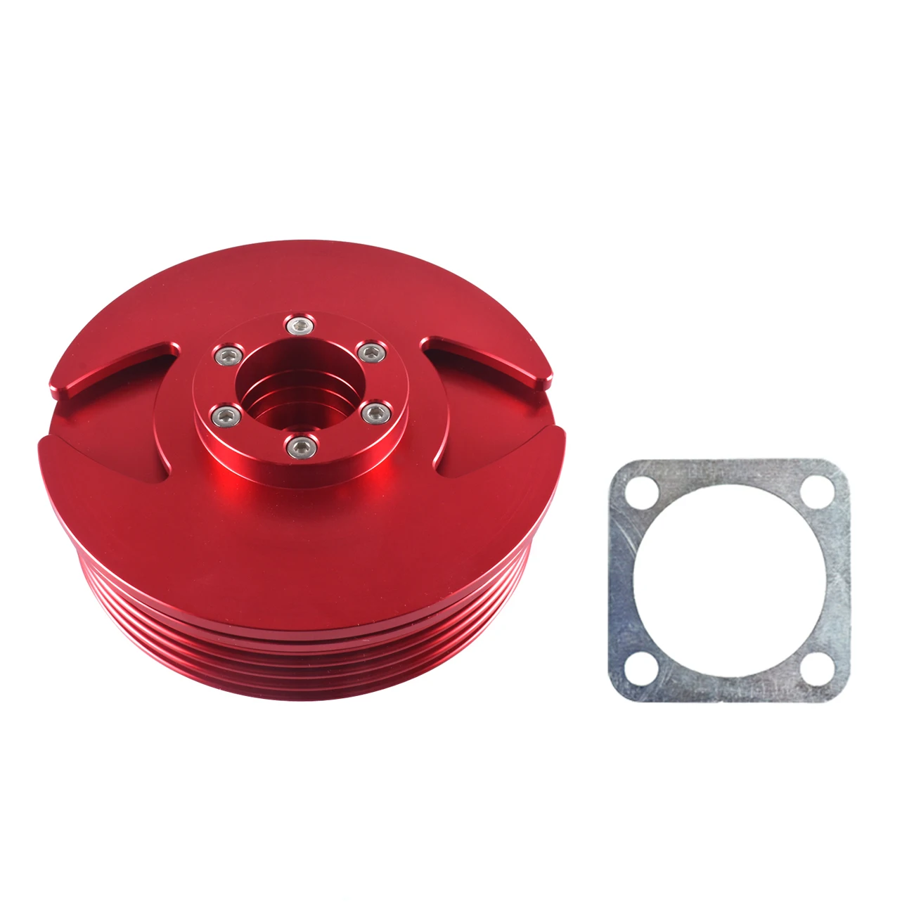 Красный CNC головка цилиндра 66cc/80cc велосипед с двигателем на Газу