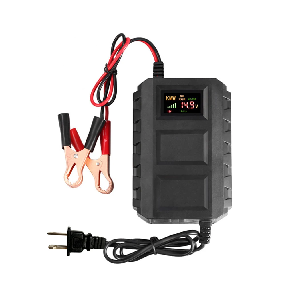 12V KC 20A интеллект Батарея Зарядное устройство для Авто Мото свинцово кислотный