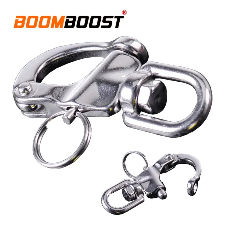 

Marine Heavy Duty Snap Shackle D Ring Swivel Bail 316 Stainless Steel Silver Surface Polished Boat Yacht Sailing Hardware