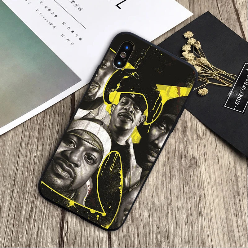 Wu Tang Clan чехол мягкий силиконовый черный для телефона из ТПУ с принтом iPhone 5 5C 5S SE 6