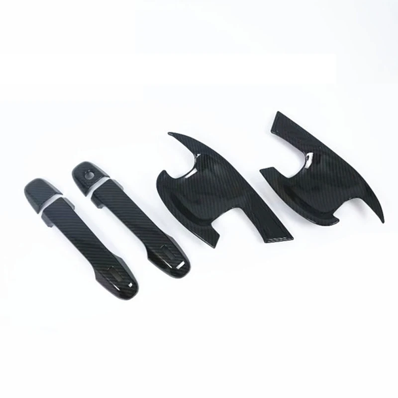 Black ABS Front Door Bowl Cover Trim+Handle Trim Set fits for To-yota C-HR 2016-2018 auto accessories | Автомобили и мотоциклы