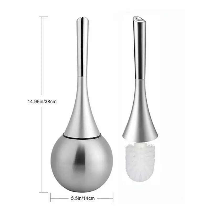 Newest Innovative Design Bathroom Toilet Brush Washroom Set With Stainless Steel Base + ABS Plastic Handle | Дом и сад