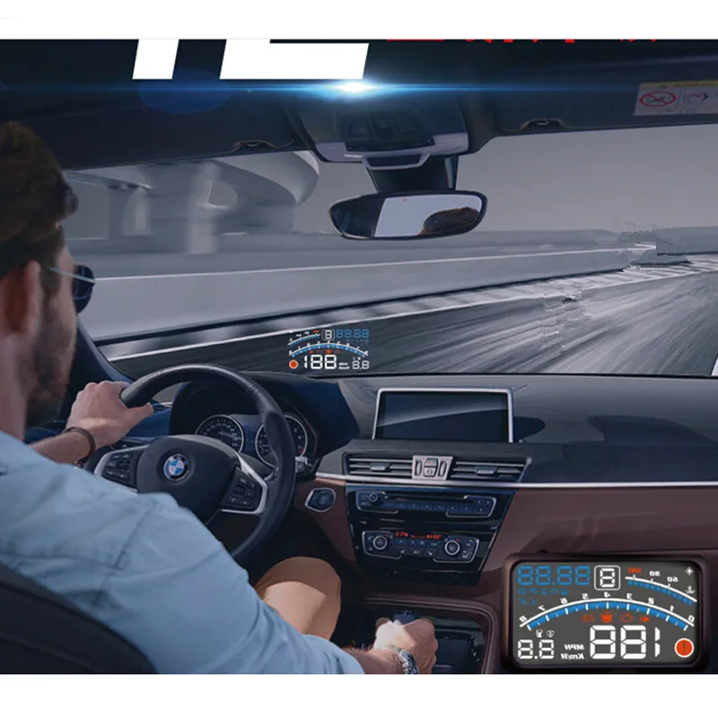 4E 5 &quotАвтомобиль HUD Дисплей автомобиля OBD2 II EUOBD превышение скорости