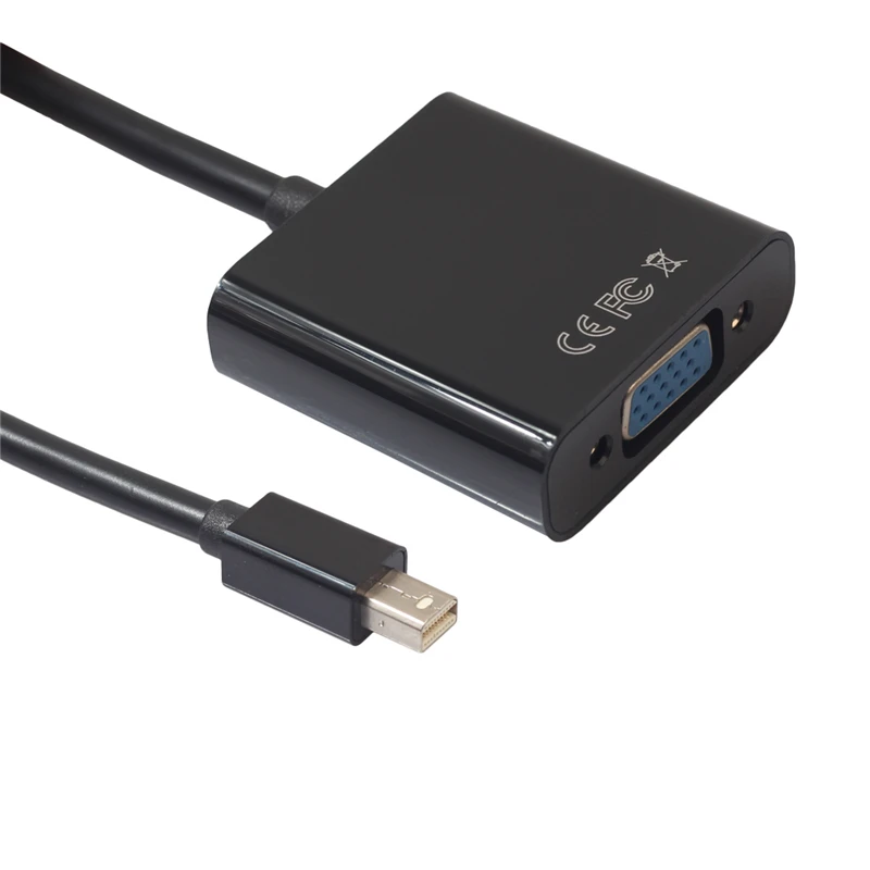 1 шт. Мини DP к VGA адаптер Thunderbolt Mini DisplayPort кабель конвертер 1080P кабели для Macbook Pro Air