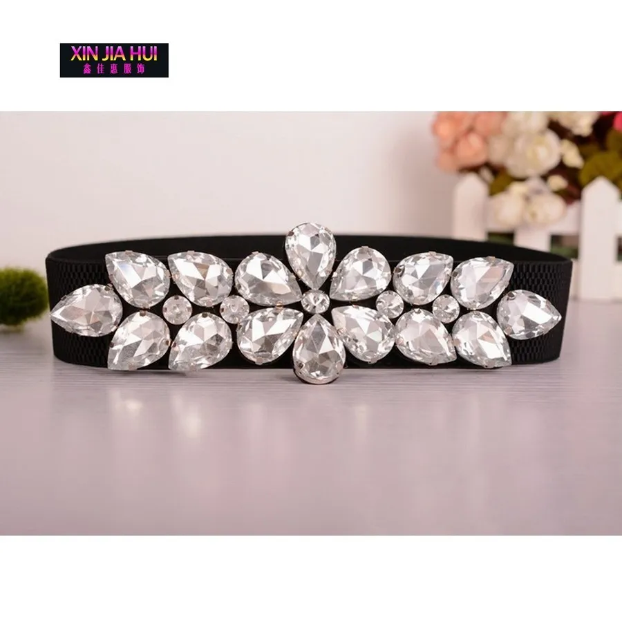 Модный Ds Rhinestone Подвеска из кристалов бар девушка Dj эластичная талия Джаз музыка