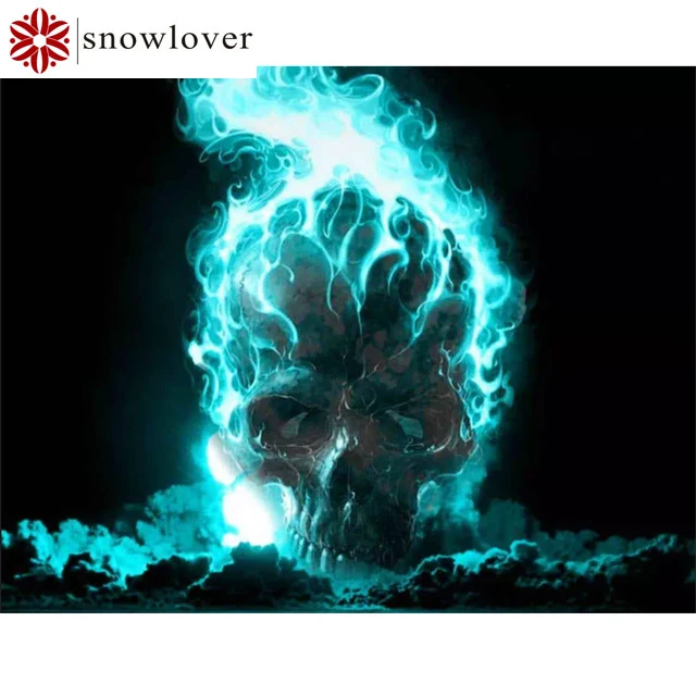 

Алмазная 5D картина Sonwlover для творчества, полноразмерная картина с изображением черепа, декоративная живопись, мебель, декоративная мозаика