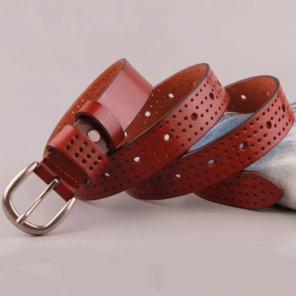 Ladies Design Belt Quality Pure Cow Genuine Leather Belts Jean 95-110cm Length 2.8cm Wide Female Accessories NFC443