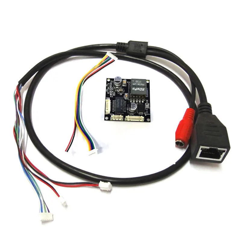 Вход 44 57 в 38*38 мм cctv ip камера Poe Модуль PCB плата выход DC 12 В с IP кабелем|Микрофон для
