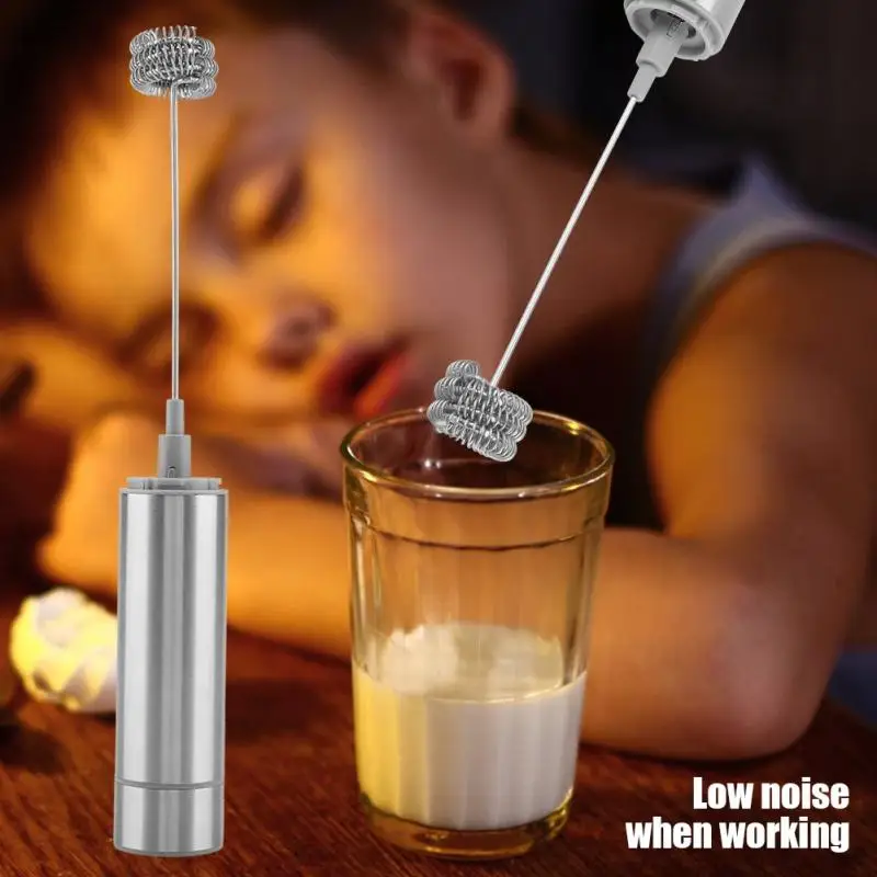 Electric Handheld Milk Frother Foamer Triple Spring Whisk Head Agitator Blender Mixer Stirrer Coffee Maker Tool | Дом и сад