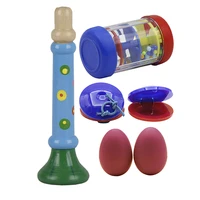 percussion musical toys orff instruments band rhythm kit wooden horn rain stick egg shape maracas castanets for kids children