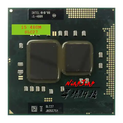 Процессор Intel Core i5-480M i5 480M SLC27 2,6 ГГц двухъядерный четырехпоточный ЦПУ 3 Вт 35 Вт Socket G1 / rPGA988A