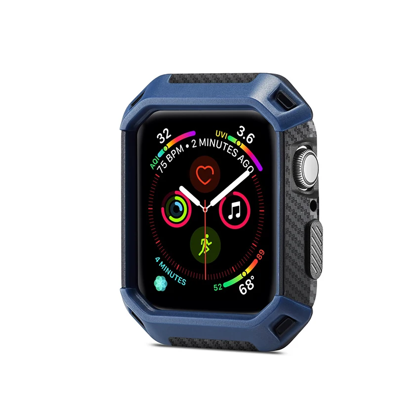 Для Apple Watch 4 40 мм 44 тонкий 2 в 1 ТПУ PC доспехи рамка 360 Полное покрытие Чехлы для Iwatch 4S