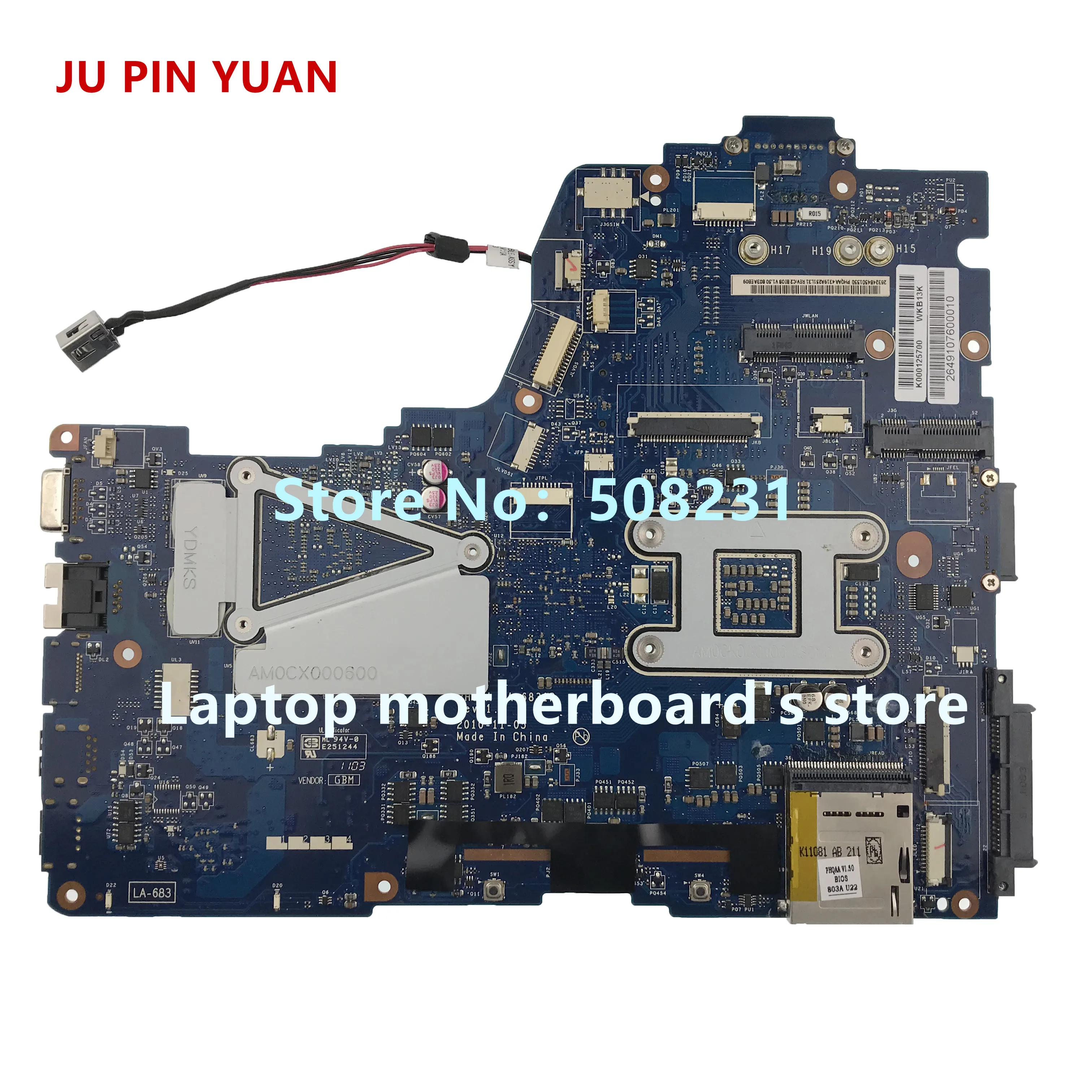 Ju pin yuan  Toshiba Satellite A660 A665 P750 P755     HM65 K000125700 PHQAA LA-6831P