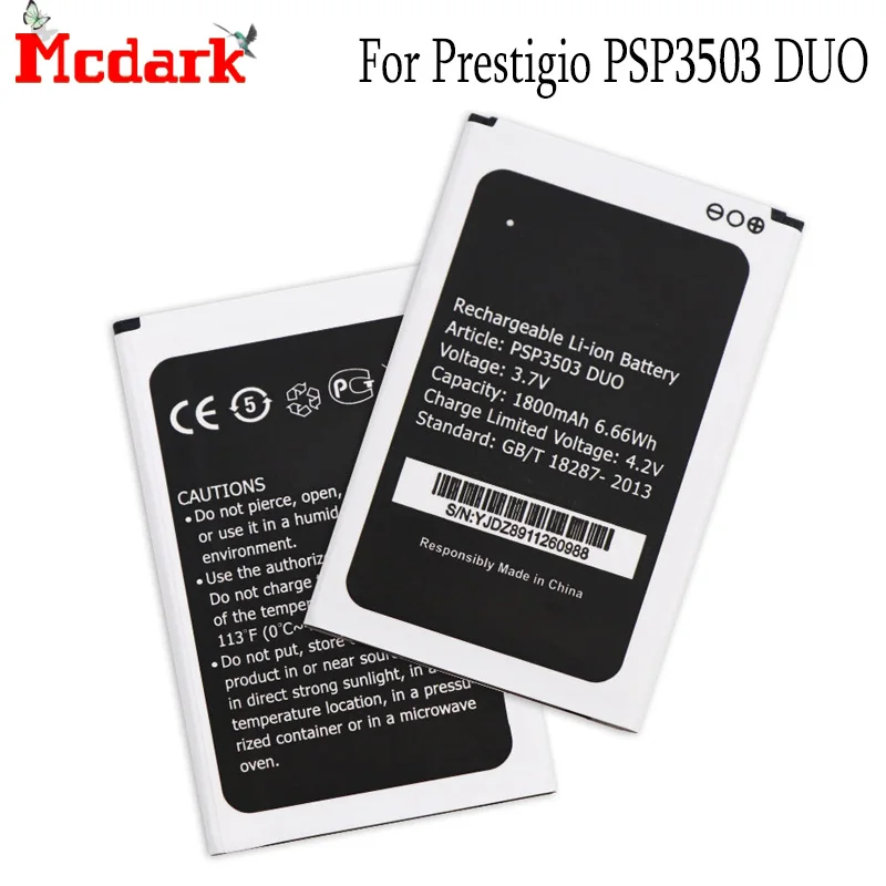 Замена аккумулятора Mcdark для Prestigio Wize C3 PSP3503 DUO PSP 3503 высокого качества 1800 мАч резервная батарея для смартфона.