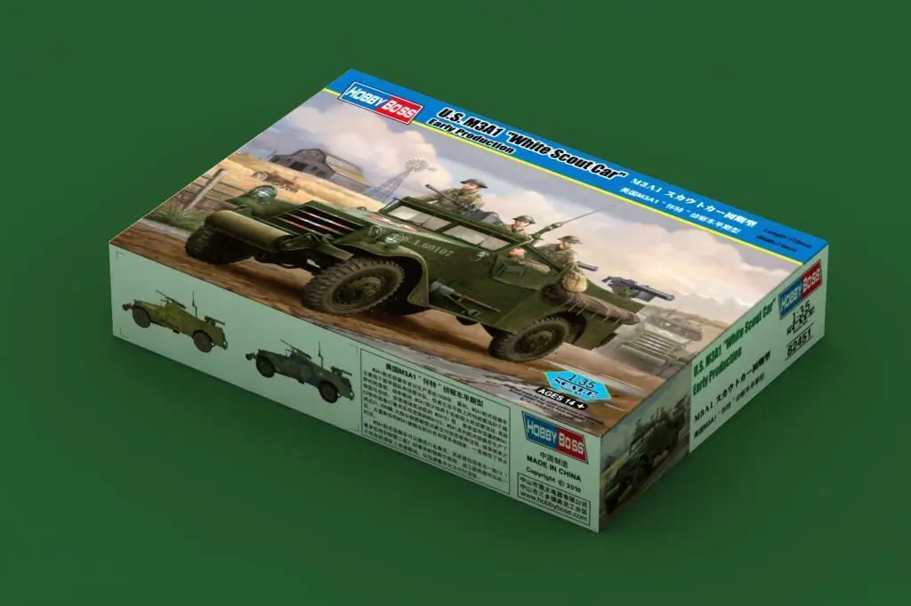 Hobbyboss 82451 1/35 M3A1 белый Скаут автомобиль ранний тип модель комплект|Наборы для