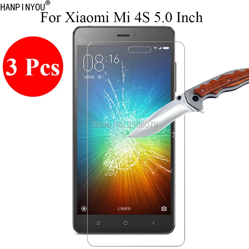 Новое закаленное стекло 3 шт./лот 9H 2.5D Защита экрана для Xiaomi Mi 4S Mi4S M4S 5 0 &quot защитная