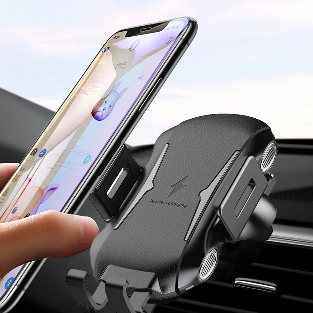 10 Вт Qi автомобильное беспроводное зарядное устройство для iPhone Xs Max Xr X Samsung S10 S9
