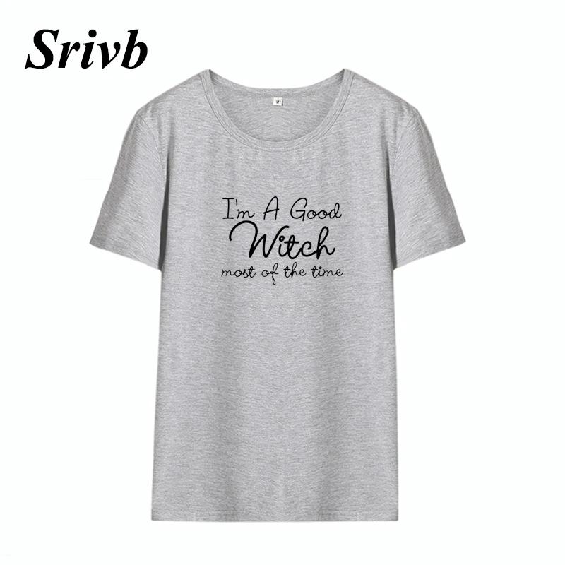 Srivb I'm A Good Witch корейская мода короткий рукав женская летняя забавная
