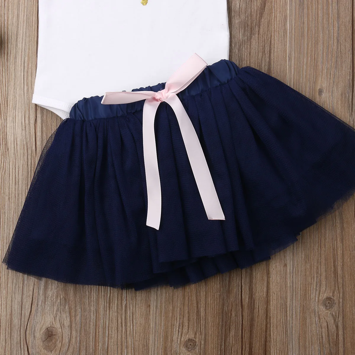 0-18M New Infant Kids Baby Girl 1st First Birthday Clothes Set White Romper+Lace Tutu Skirts Cake Smash Outfits | Детская одежда и