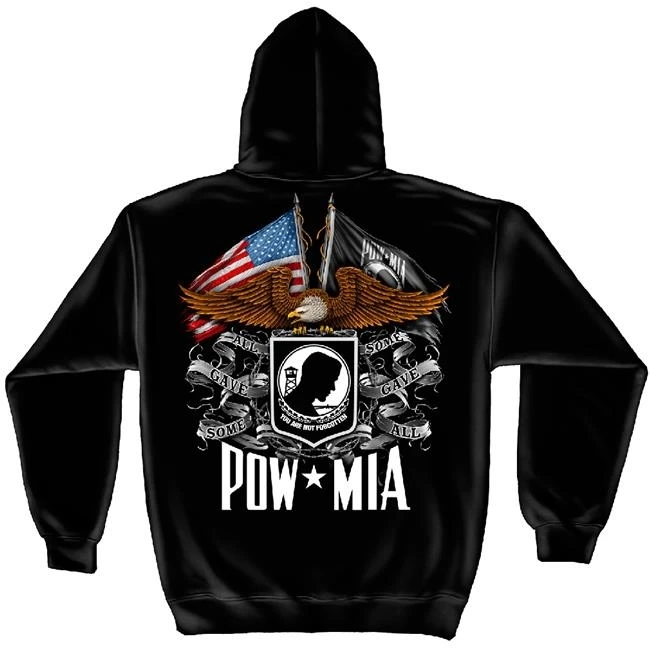 Футболка с капюшоном и двойным флагом Erazor Bits MM2149SWM Pow Mia |