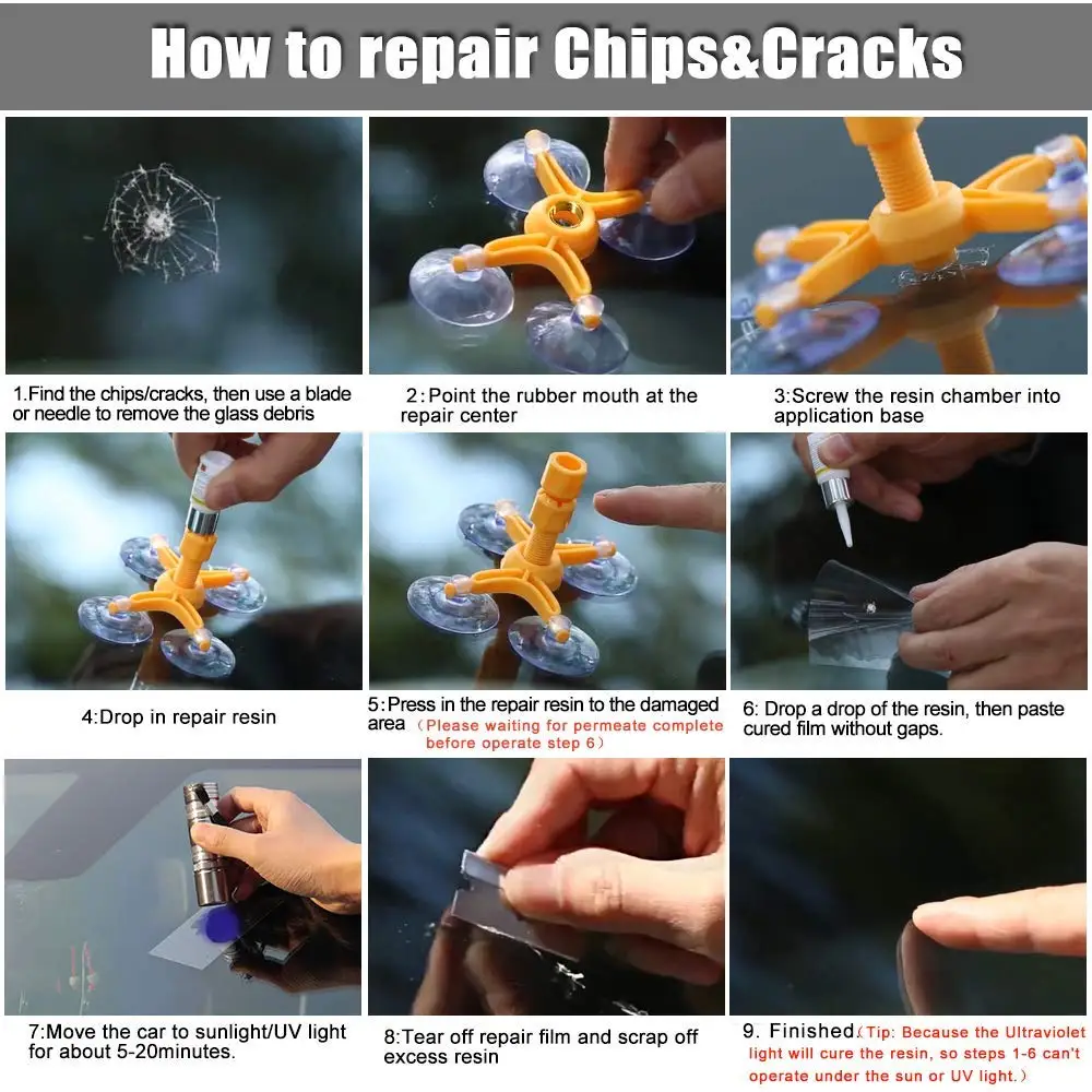 Windshield Repair Kit Professional Windscreen Tool Set Quick Fix DIY Car Auto Window Glass for Chip | Автомобили и мотоциклы