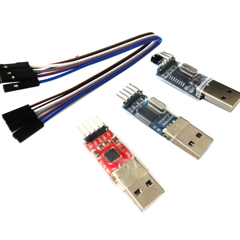 PL2303 CP2102 CH340G модуль USB к TTL адаптеру с 4 контактами DuPont Line Kit|Аксессуары для MP3