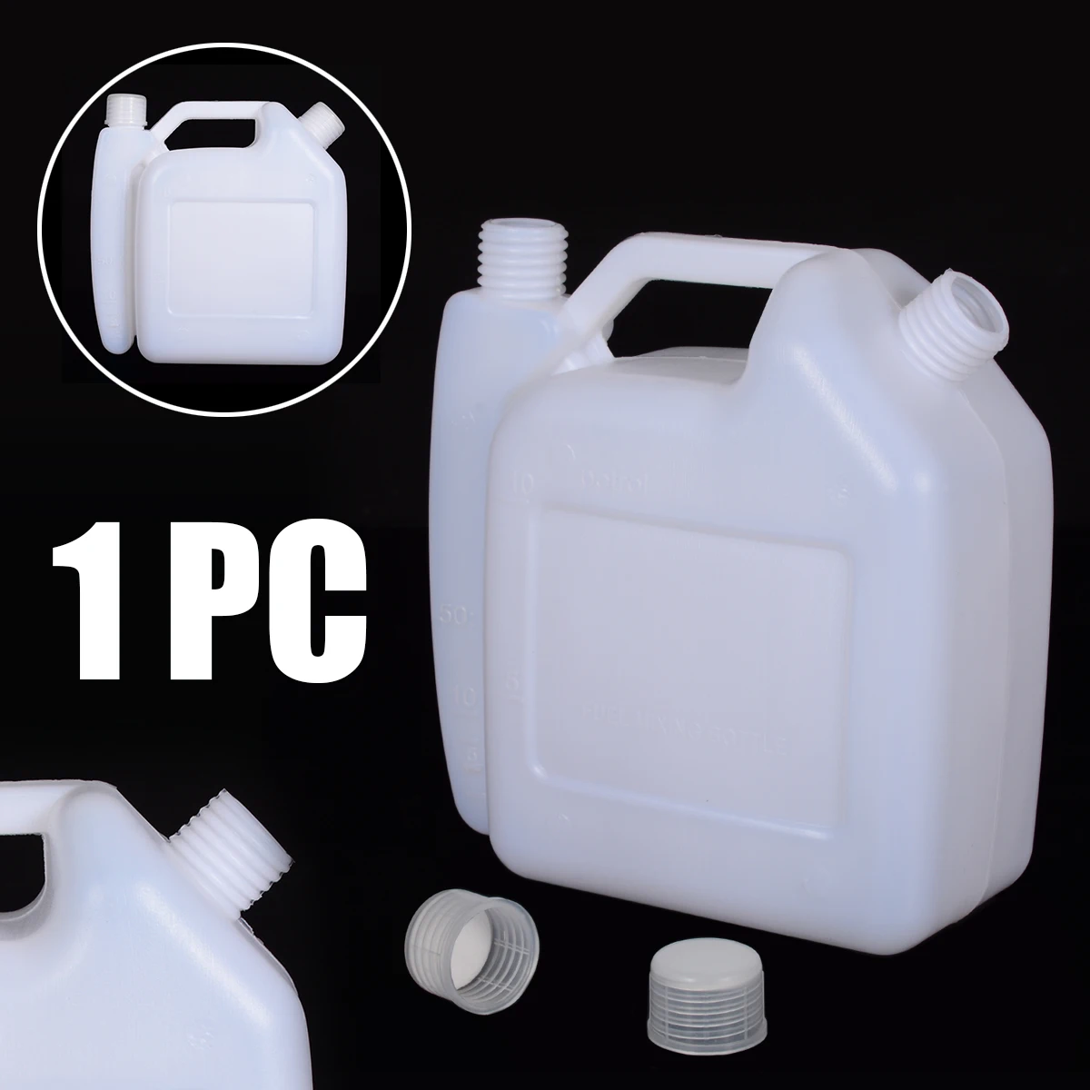 Mayitr 1.5L Litre 2-Stroke Petrol Fuel Oil Mixing Bottle Tank For Trimmer Chainsaw Tools Parts 1:25