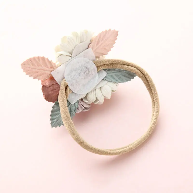 Wecute-Diadema Bandeau para beb&eacute;, banda para el pelo para beb&eacute; con flores, estilo princesa, accesorios para el cabello para ni&ntilde;a-5
