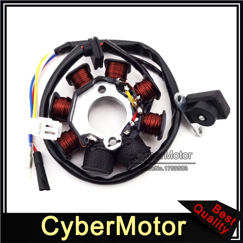 8 Катушек статор для двигателя GY6 49cc 50cc китайский мопед скутер Sunl Roketa Vespa Jonway Znen Jmstar