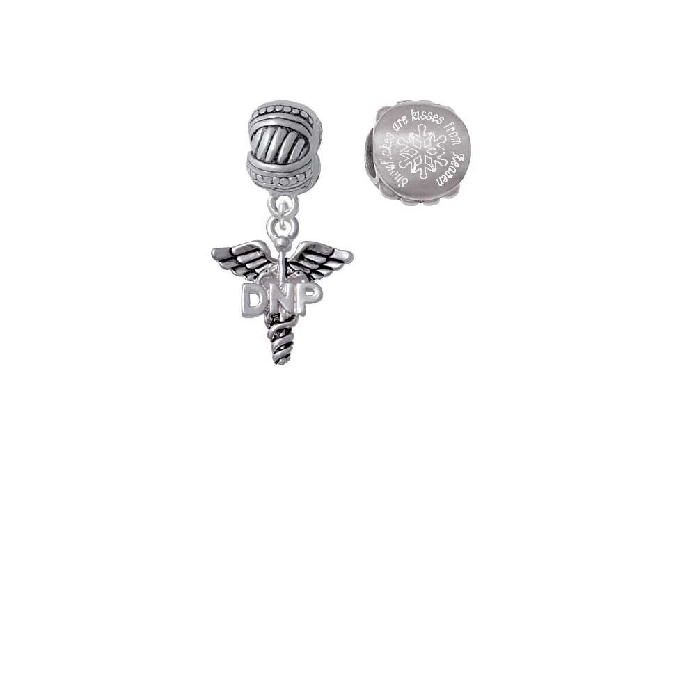 Silvertone Caduceus DNP снежинки Поцелуи с неба Шарм бисер (набор из 2)| |