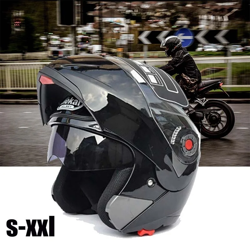 Модный козырек с двойными линзами мотоциклетный шлем Зимний Открытый для гонок