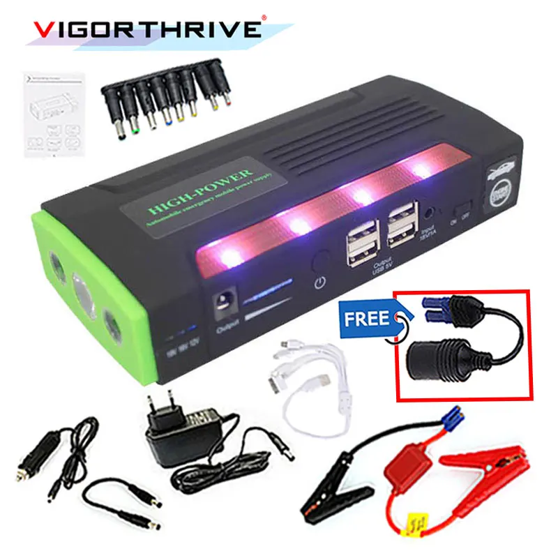 

SOS Lights Car jump starter Car Charger Starting Device Power Bank Digitals Compass jumper LCD Display For Car Battery Booster