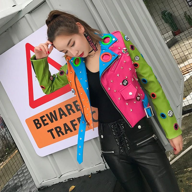 LORDLDS кожаные куртки для женщин в стиле хип-хоп 2019 новая весенняя Байкерская