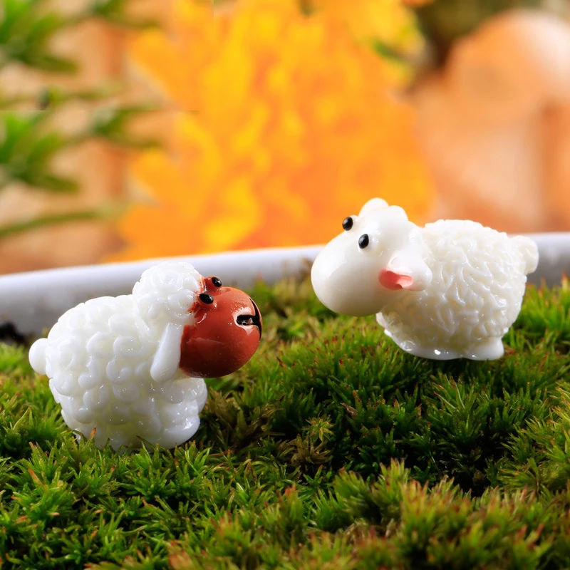 

3Pcs Kawaii Mini Sheep Animals Home Micro Fairy Garden Figurines Miniatures Home Garden Decor DIY Accessories D3