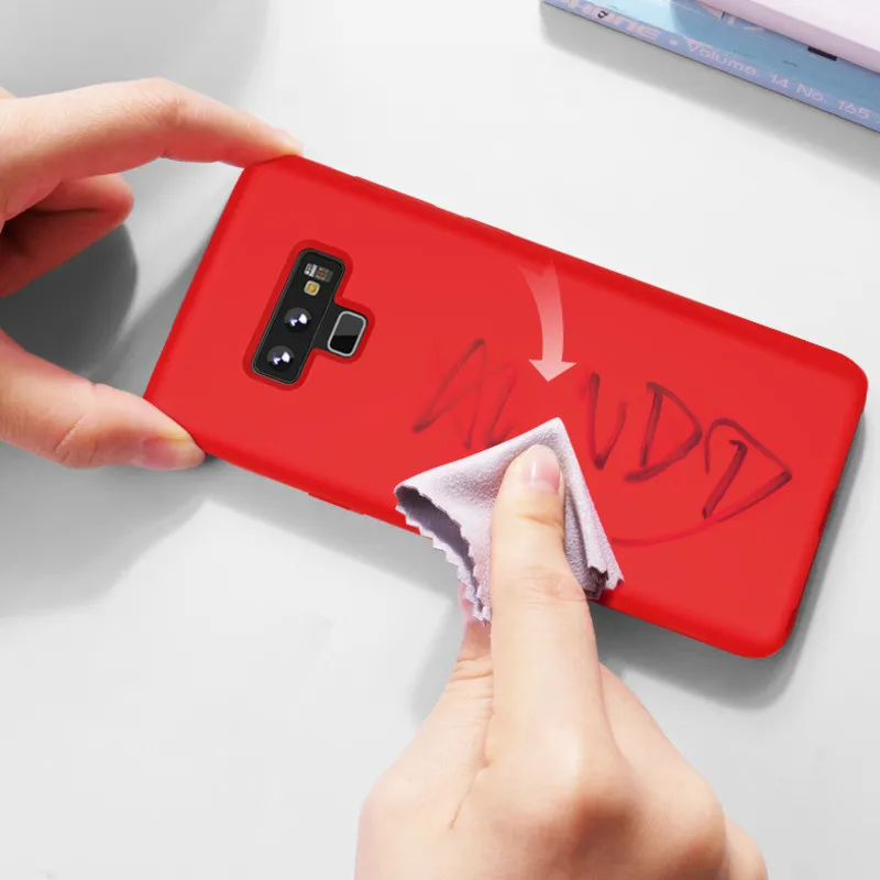 Buluby Оригинальный жидкий силиконовый чехол для телефона Samsung Galaxy Note 9 мягкая