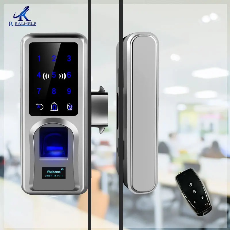 

Door lock Fingerprint Lock Glazing Smart Lock Remote cerradura inteligente Office Single Double Glass Door smart door lock