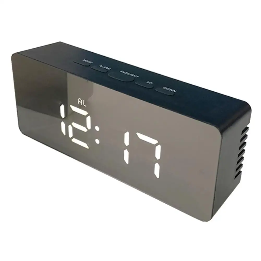 Светодиодные зеркальные будильник цифровые повтора настольные часы Wake Up Light
