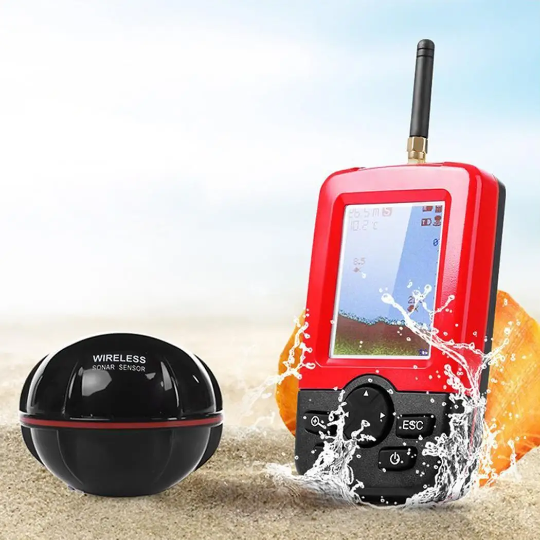 Finder Portable Lithium Polymer Battery 7V Sonar 92 Remote Sensor 20 Fish Depth Water 45M MHz 70 3 LCD Wireless 433 | Спорт и