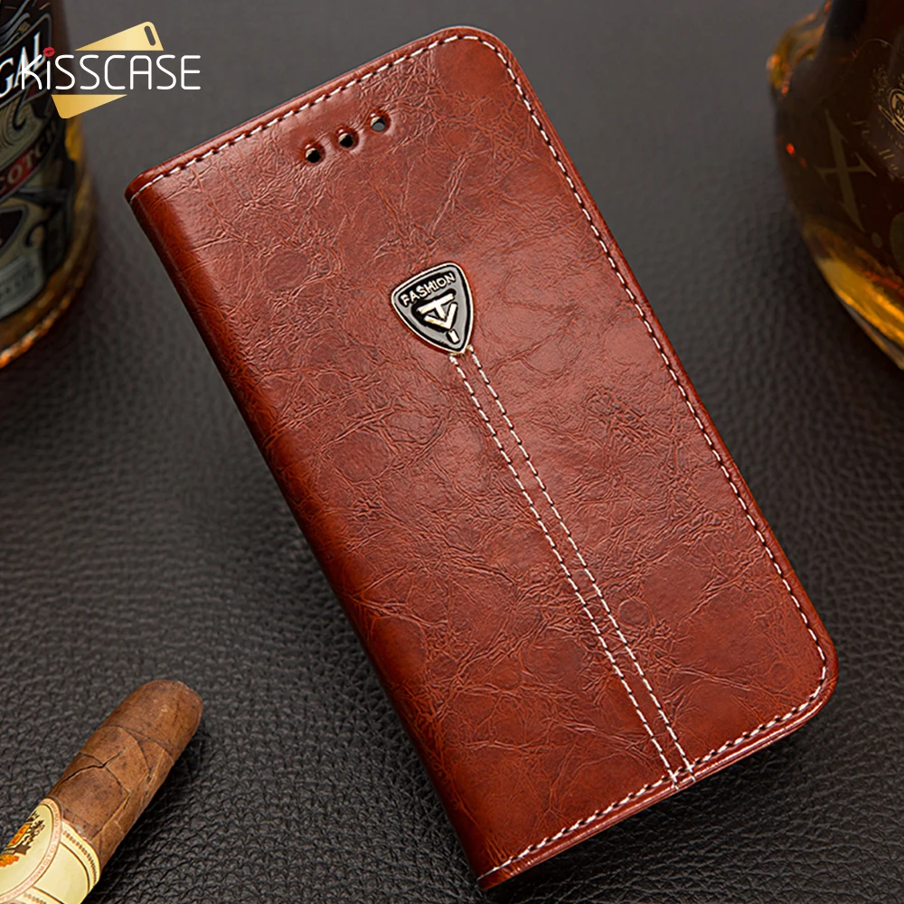 Чехол-книжка из искусственной кожи KISSCASE для Samsung Galaxy S9 S8 Plus Note 9 8 деловой Винтажный