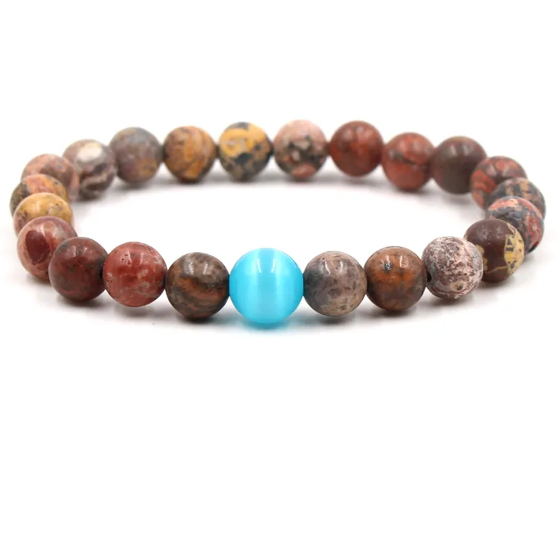 8 видов стилей мм матовый амазонит камень браслет из бисера 10 “кошачий глаз”