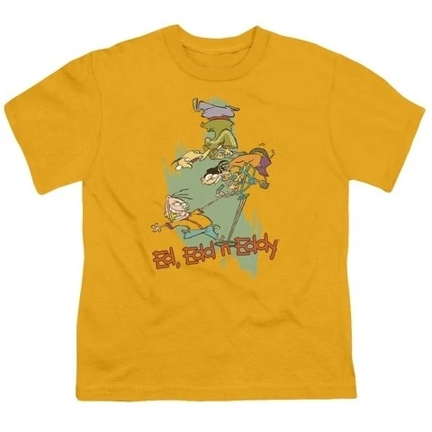 Trevco Ed Edd N Eddy Бесплатная осень короткий рукав Молодежная Футболка 18 1 золотой