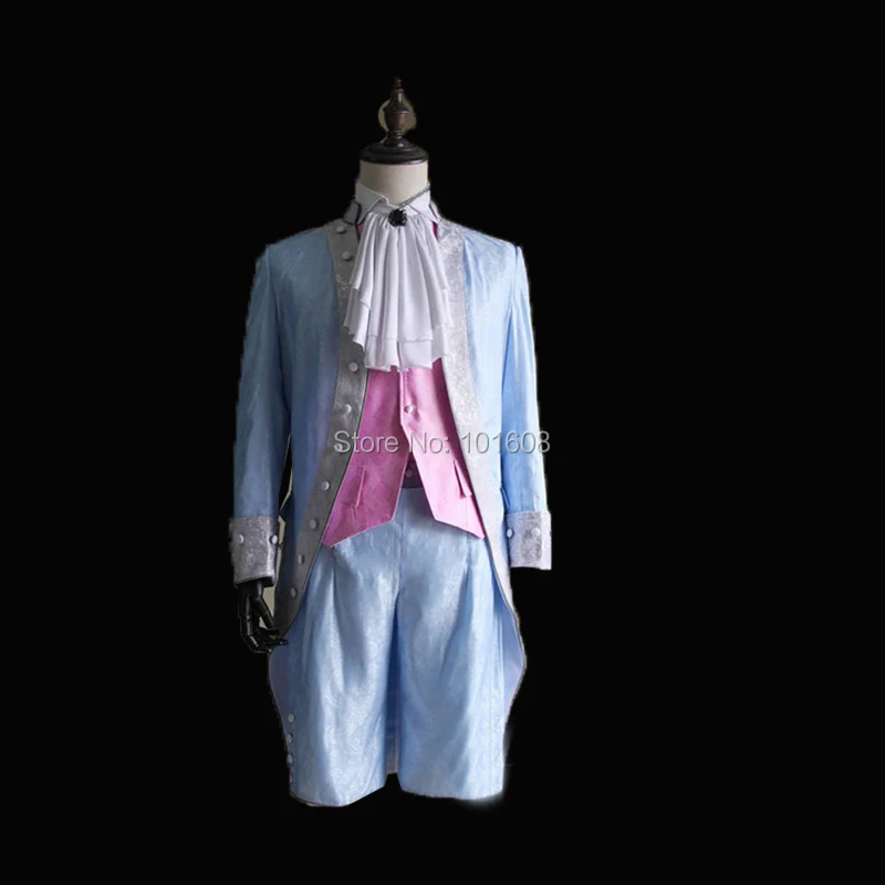 

Customized!Jackets+Shorts 2PCS Men's Blue Coats Singer DJ concert MAN COURT DRESS Victorian stage Performance MALE Suits N-006