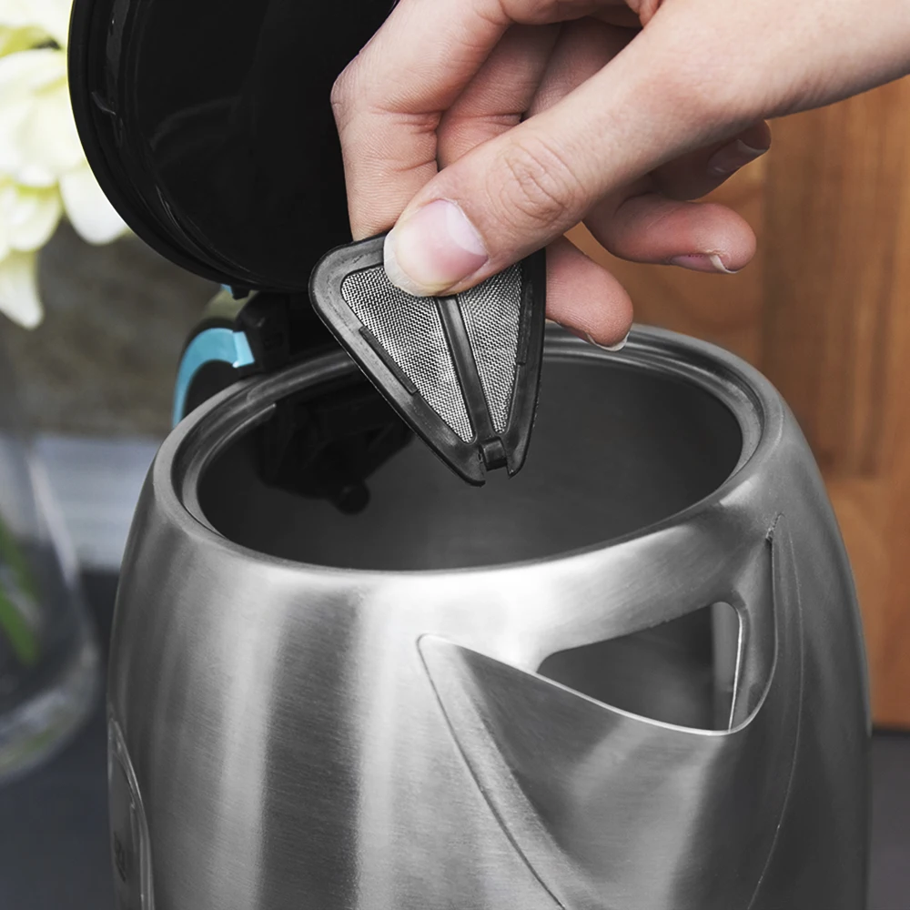 Стальной Электрический чайник Cecotec ThermoSense 270 нагревается до 8 чашек емкость 2200 л Вт