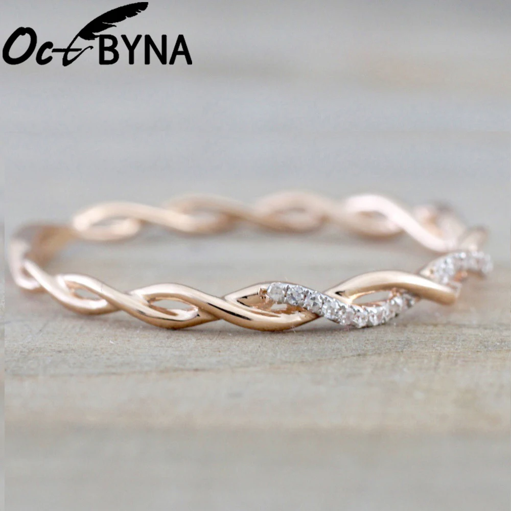Фото Женские кольца Octbyna круглые розовое золото | Украшения и аксессуары