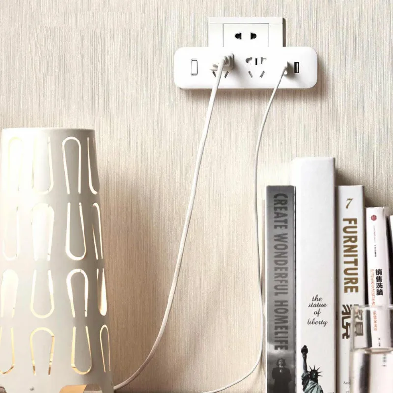 Адаптер питания Xiaomi Mijia портативный дорожный адаптер с 2 USB портами 5 В 1 А розетки