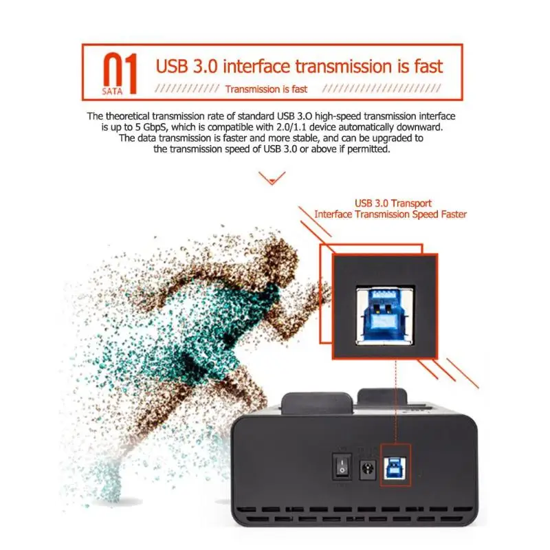 Includer 3 Dual Bay SATA к USB 0 2 5 дюймов внешний жесткий диск Док станция HHD SSD данных чтение